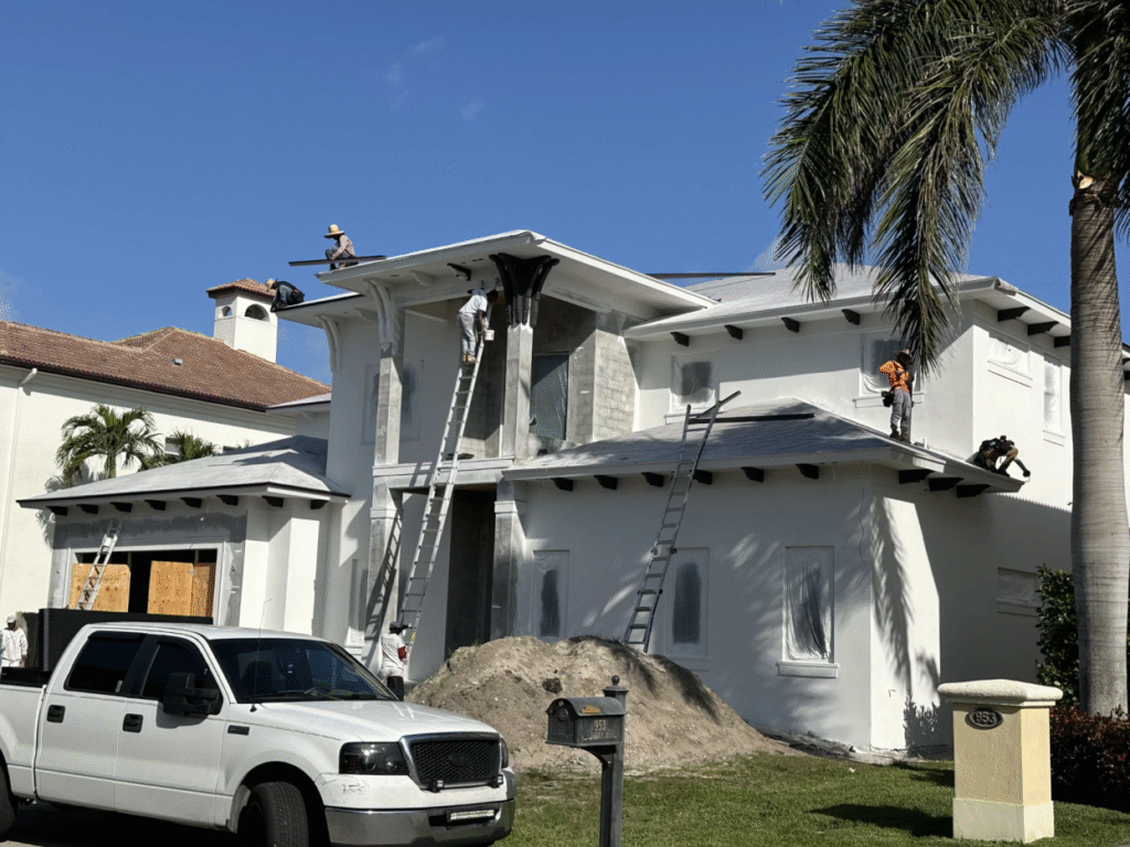 A house being remodeled