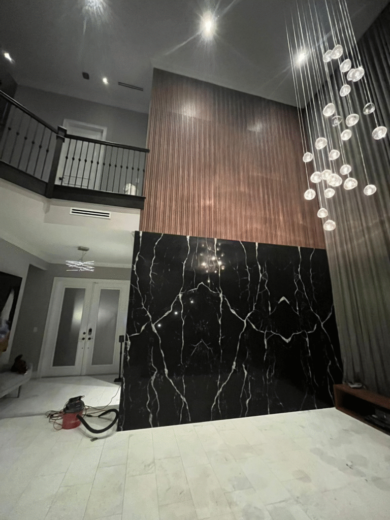 Interior wall of a house